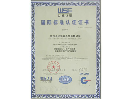 国际标准认证证书